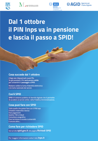 INPS: Dal 1 ottobre spazio allo SPID in sostituzione del PIN